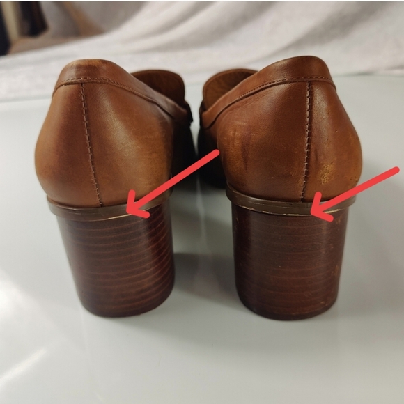 Ralph Lauren Dalena Brown Bit Loafers with Block Heels 7B - Picture 11 of 12